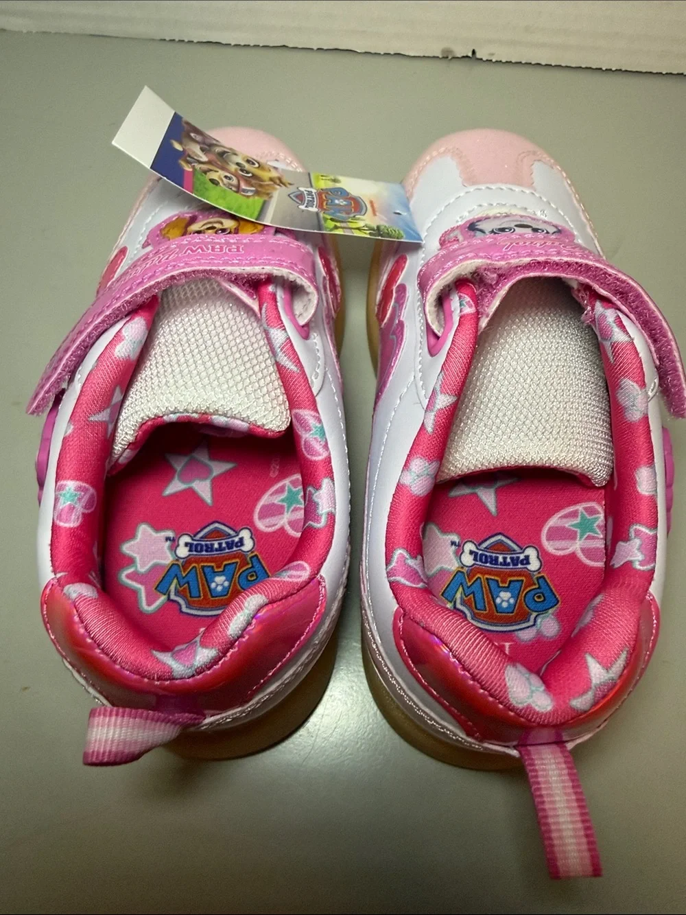 NEW! Paw Patrol Toddler Girls' Court Sneakers Size 12 Pink